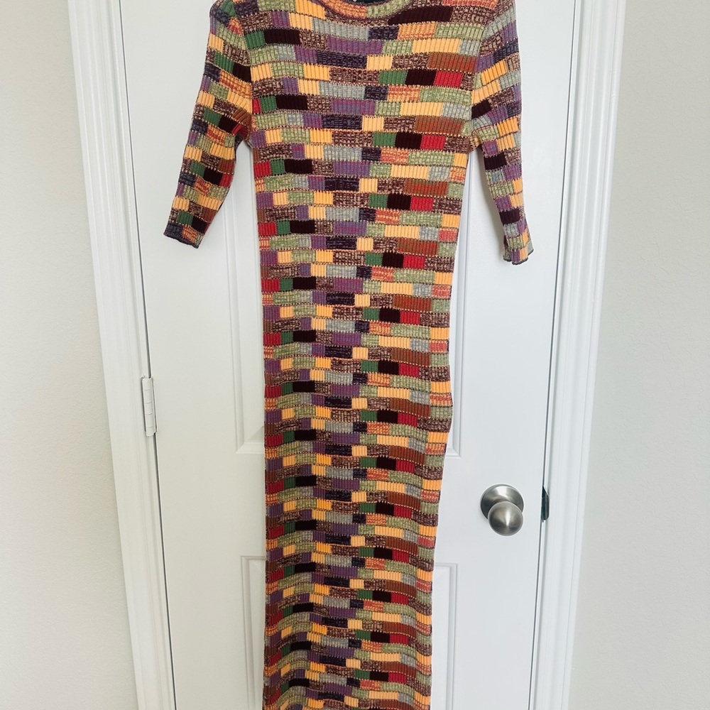 Chanel Multicolor Knit Maxi Dress